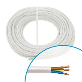 Câble électrique souple H05VVF 3G1.5mm² blanc MIGUELEZ - Couronne de 50m