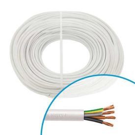 Câble électrique souple H05VVF 4G1.5mm² blanc MIGUELEZ - couronne de 100m