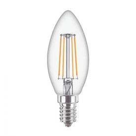 PHILIPS Ampoule LED filament E14 230V 4,3W(=40W) 470lm 2700K LEDcandle flamme - 347267