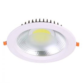 Downlight LED COB à encastrer 230V 25W 2500lm 4000°K 220mm blanc
