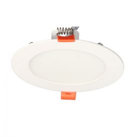 Downlight LED extra plat à encastrer 230V 6W 580lm 4000K 120mm blanc