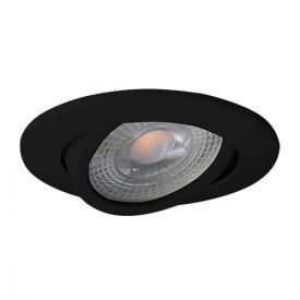 Spot LED encastrable et orientable GU10 230V 5W 380lm 2700K 83mm noir