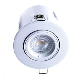 Spot LED encastrable et orientable BBC rond 100mm GU10 230V 5W 380lm 2700K blanc