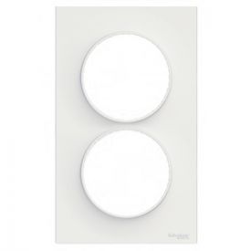Odace Styl plaque Ambre 2 postes horizontaux ou verticaux entraxe 71mm Odace Styl plaque Ambre 2 postes horizontaux ou verticaux entraxe 71mm