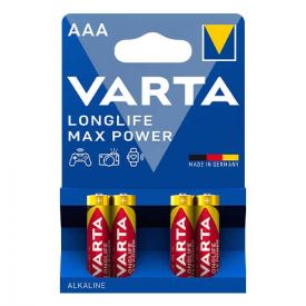VARTA 4 Piles alcaline Longlife Max Power 1,5V LR03-AAA - 4703101404