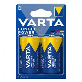 VARTA 2 Piles alcaline Longlife Power 1,5V LR20 - 4920121412