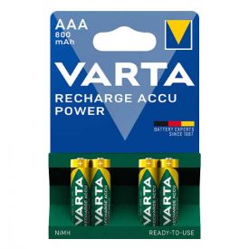 VARTA 4 Piles rechargeables NiMh 1,25V AAA/HR03 800mAh - 56703101404
