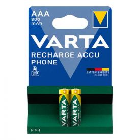 VARTA 2 Piles rechargeables pour téléphone 1,2V AAA/HR03 800mAh - 58398101402