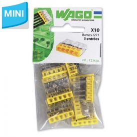 WAGO Sachet de 10 mini-bornes de connexion 5 fils S2273