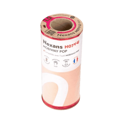 bobine de fil Nexans H07V-U Mobiway Pop orange 1,5mm²