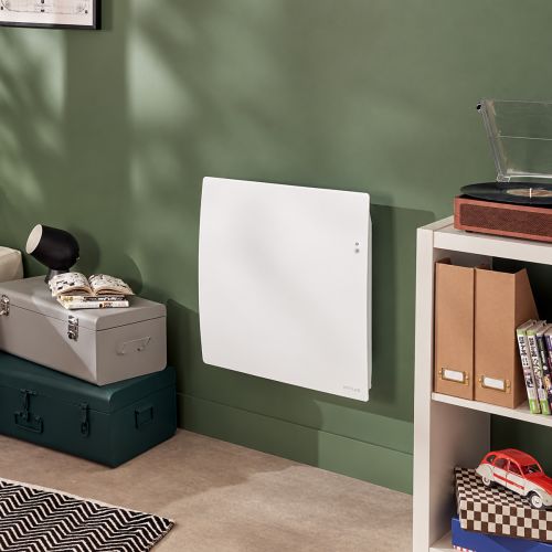 Radiateur connecté ATLANTIC Agilia+ chaleur douce horizontal blanc carat 750W