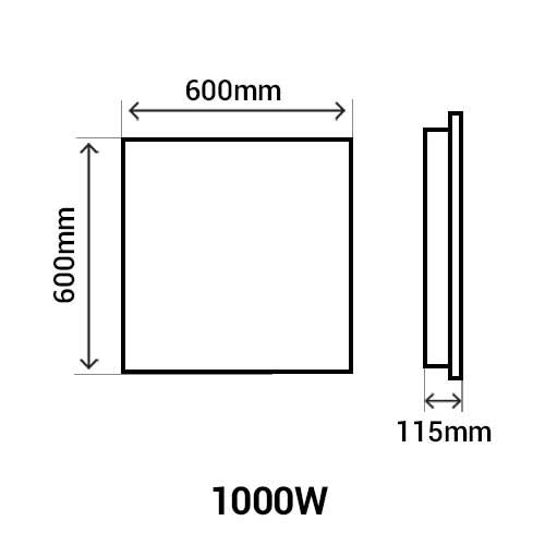 RADIATEUR ATLANTIC NIRVANA DIGITAL VERTICAL 1000W - RADIATEUR