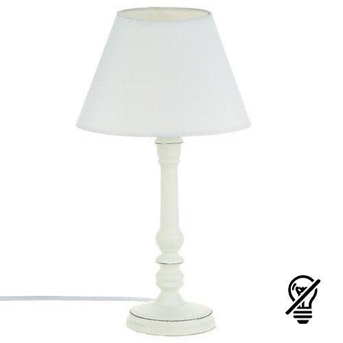 Lampe à poser Atmosphera Leo blanche H.36cm