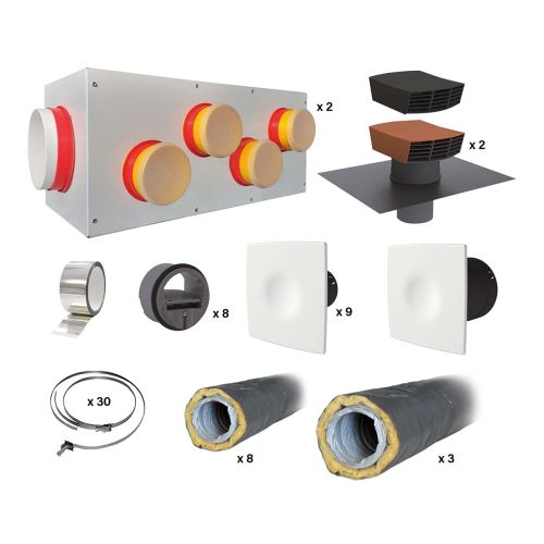AUTOGYRE Kit accessoires avec gaines pour VMC double flux Twin'Air DF RE2020