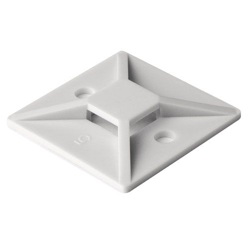 Embases adhésives ou à visser blancs 19x19mm Hellermanntyton