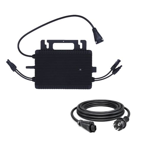 Micro-onduleur HOYMILES Wi-Fi et Bluetooth HiFlow 1000 Pro monophasé 1000VA pour 2 panneaux + Câble plug-and-play Schuko de 5m
