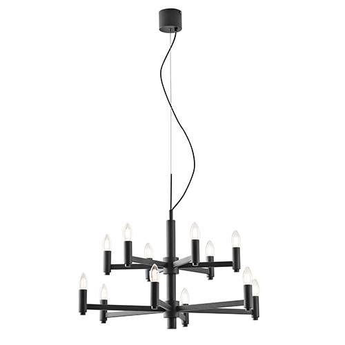 Suspension E14 LUCE DESIGN Gris KAROL - I-KAROL-12