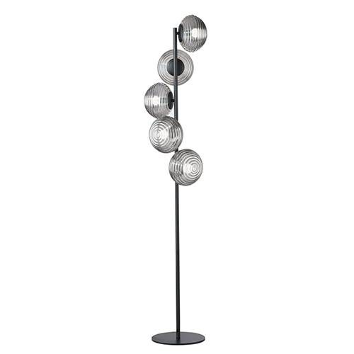 Lampadaire E27 LUCE DESIGN Noir RIPPLE - I-RIPPLE-PT5-NER