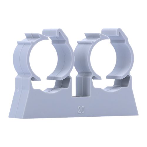 Fixation double ING FIXATIONS de tube D20 pour bardage + vis