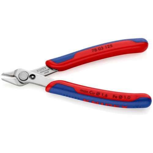 Pince coupante KNIPEX Super Knips pour électronique polie 125mm tranchant sans biseau