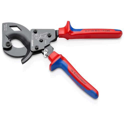 Pince coupe-câbles KNIPEX à cliquet capacité 32mm 240mm² 250mm
