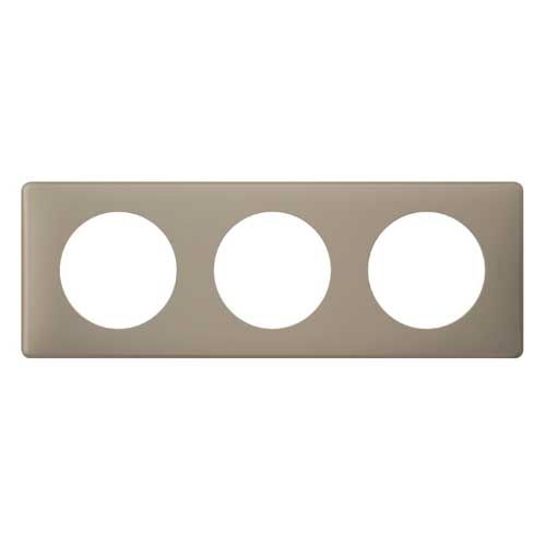 LEGRAND Céliane Plaque Poudré 3 postes Grès - 066723