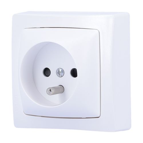 Prise de courant 2P+T en saillie blanc LEGRAND