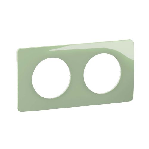 Céliane Plaque double vert celadon, visuel produit sur fond blanc.
