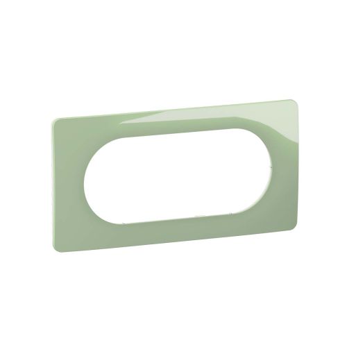 Céliane Plaque 4 à 5 modules vert celadon V2, schéma de dimensions.