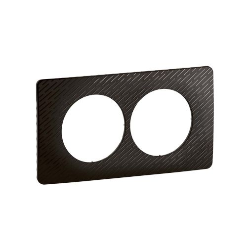 Céliane Plaque double noir météore E57 V2, visuel produit sur fond blanc.