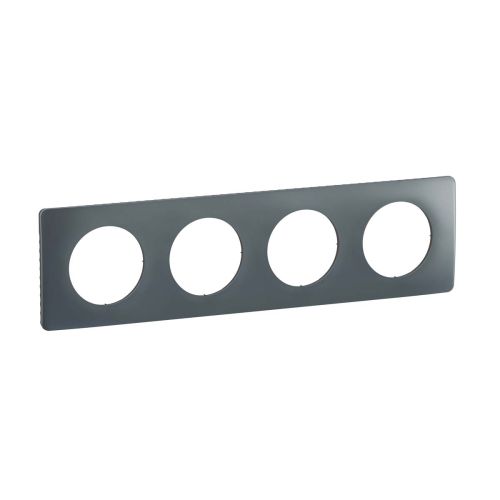 Céliane Plaque quadruple bleu orage V2, visuel produit sur fond blanc.