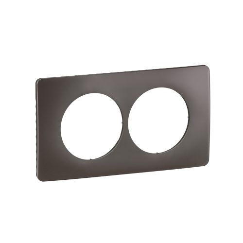 Plaque double LEGRAND Céliane gris cendre E57