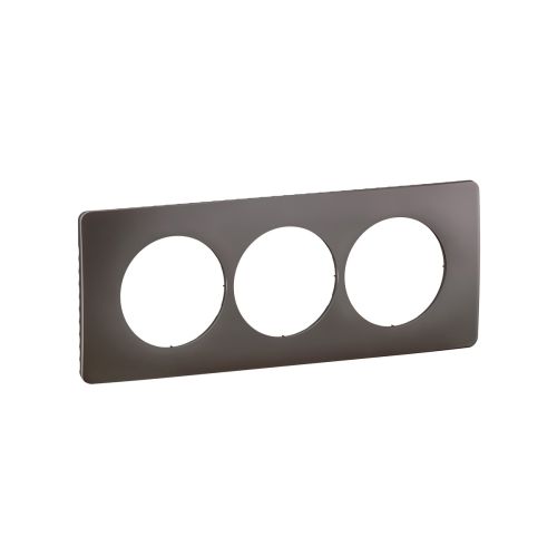 Plaque triple LEGRAND Céliane gris cendre E57