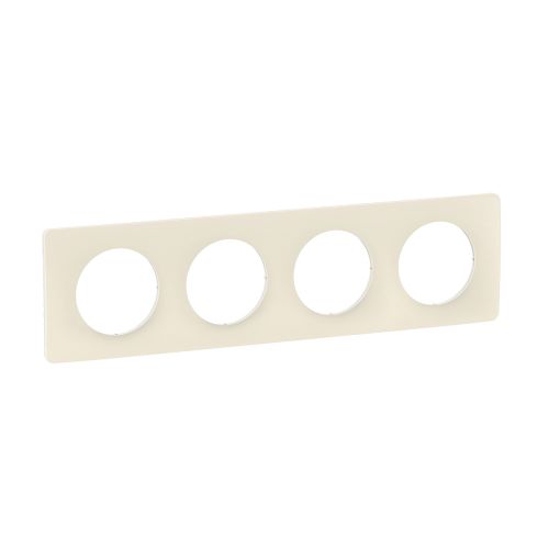 Plaque LEGRAND Céliane quadruple blanc amande
