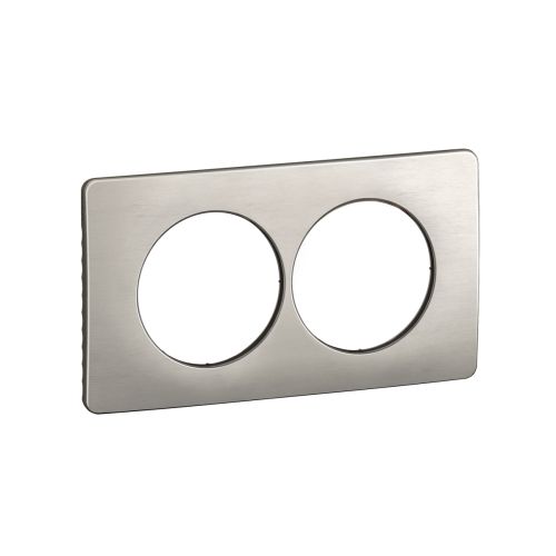 Plaque double alu satiné E57 LEGRAND Céliane