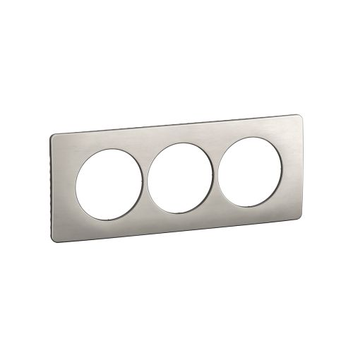 Plaque triple alu satiné E57 LEGRAND Céliane