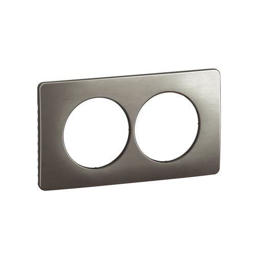 Plaque double acier satiné E57 LEGRAND Céliane