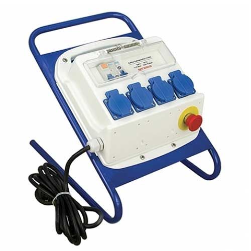Coffret de chantier Michaud monophasé IP44 4 prises 16A 2P+T sur support avec cordon