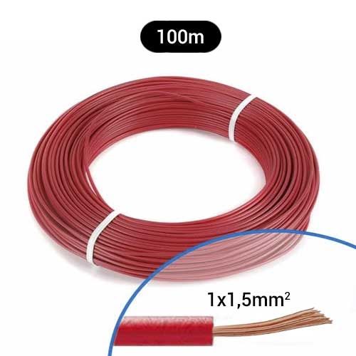 fil électrique Miguelez AFIRENAS-L H07Z1-K 1,5 mm² rouge - couronne de 100m