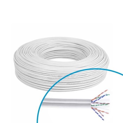 Câble RJ45 informatique Catégorie 6 F/UTP 2X4P 350Mhz EASYLINK - Couronne 100m