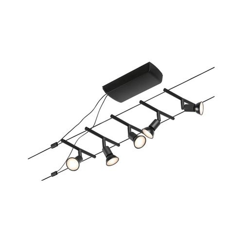 Kit de 5 Spots sur cables Paulmann CORDUO SALT GU5,3 5m noir