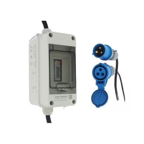 POLIER Compteur d'énergie de chantier IP44 16A monophasé certifié MID prise camping CEE16