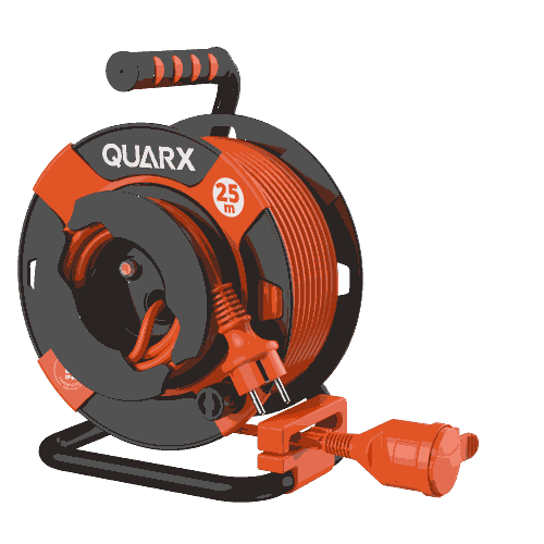 Enrouleur électrique de jardin 25m Quarx avec câble H05VV-F 3G0,5mm²