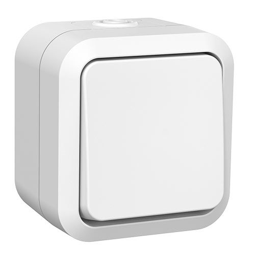 Bouton poussoir blanc étanche Quarx Aquapro