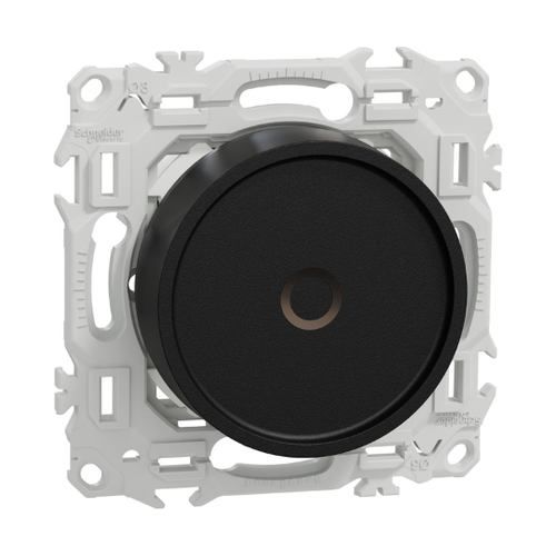 variateur rotatif Schneider Wiser Odace noir mat