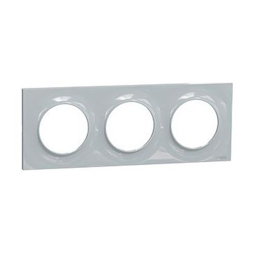 Plaque de finition 3 postes schneider odace styl coloris sable