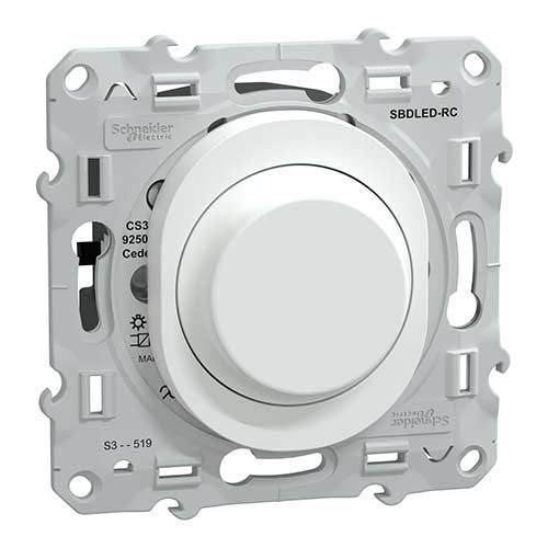 Interrupteur variateur rotatif SCHNEIDER Ovalis blanc