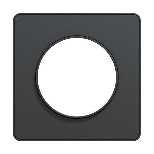 plaque 1 poste Schneider Odace Touch coloris anthracite - vue de face