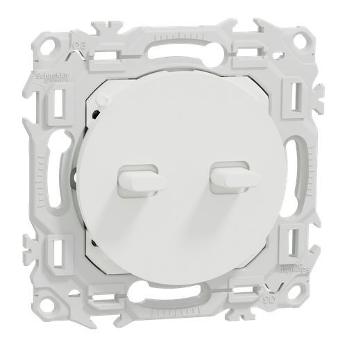 double interrupteur à levier Schneider Odace blanc