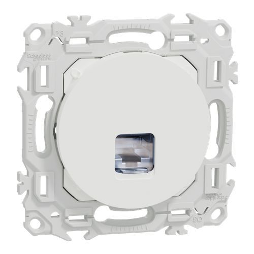 prise RJ45 Schneider Odace blanc craie